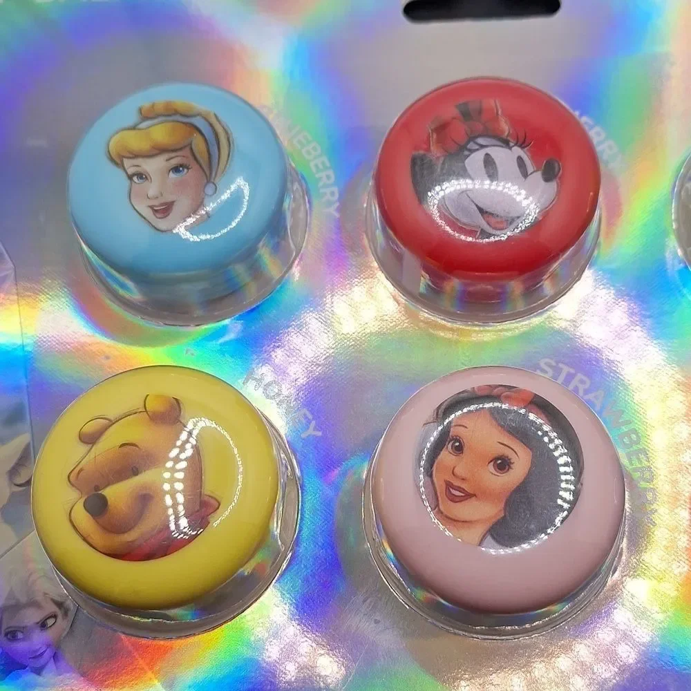 Disney 100 macaron lip balms 6 great flavors Tinkerbell Stitch Pooh gift set